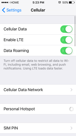 Not getting any cellular data