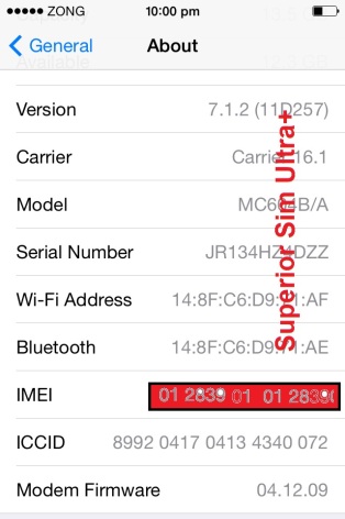 How To Unlock An iPhone 4 IOS 7.1.2 BB 04.12.09 With Using Superior Sim Full Review Here