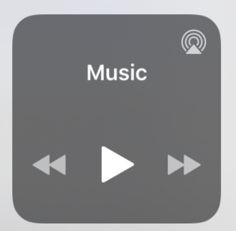 What does the AirDrop symbol on Music in Control Center mean iPhone 6