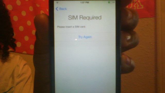 IPhone activation without a sim card