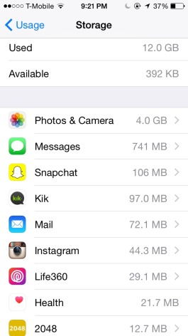 IPhone says no more storage but I only used up half - 1