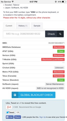 My iPhone is Blacklisted by T-Mobile And Verizon would I be able to use ATT H20 in the phone