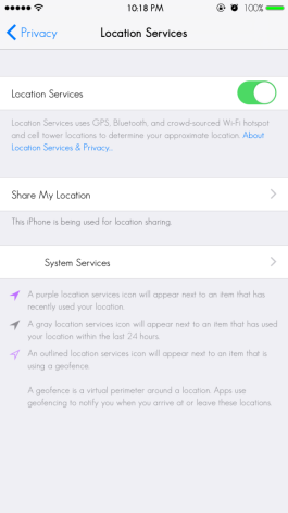 IPhone 5s iOS 9.3.3 Location Services Issue