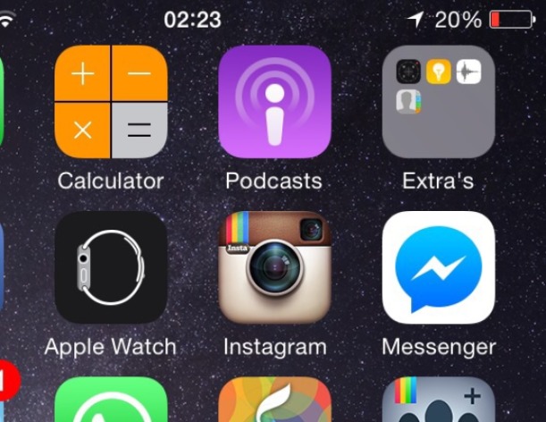 Random icon next to iphone 6 battery life