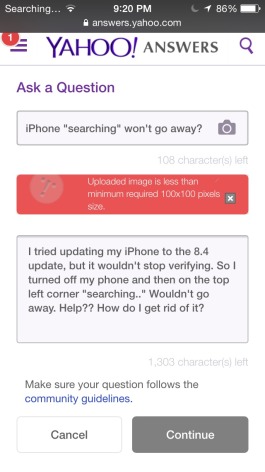 IPhone searching won t go away