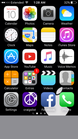 How to get rid of the gray bar at the bottom of my iPhone - 1