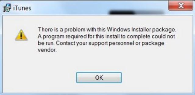 Cannot install iTunes on my PC