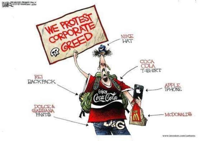 Why are these G20 anti-capitalist protesters using iphones, wearing Gap clothing, and drinking starbucks - 1