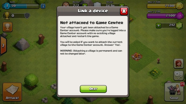 Clash of clans transfer problems - 1