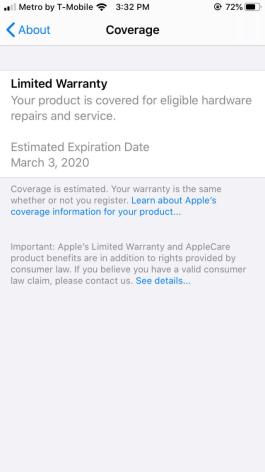 What happens when the iPhone warranty expires