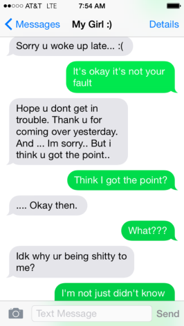 Text sent different than text received