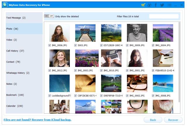 How to recover deleted pics from iPhone without any back up