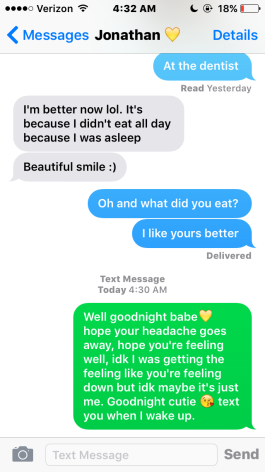 Green And Blue Text Messages