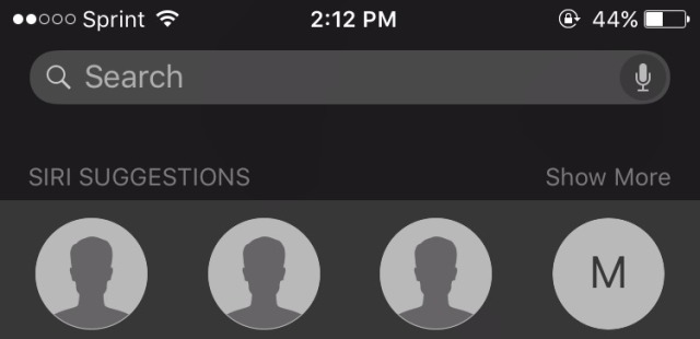 Removing initials from iPhone contact pic