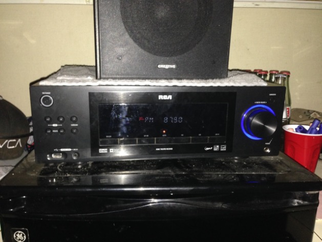 My RCA stereo receiver is frozen on the AM FM function. How do I fix this