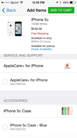 How much would a 16gb iphone 5c cost in the apple store - 1