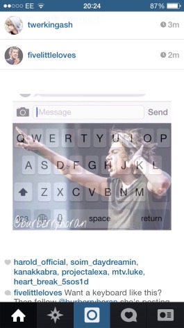 How to get a picture on my iphone keyboard