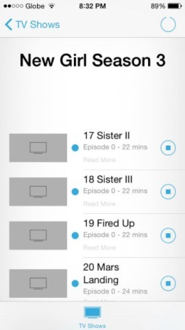 My TV Shows cannot be played iphone