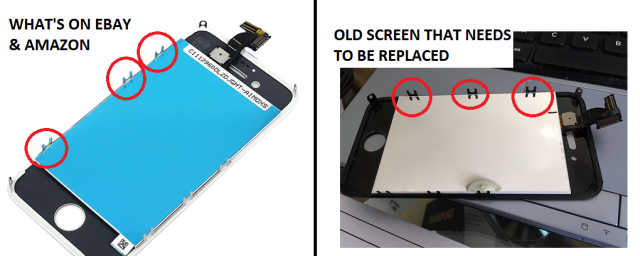 What do I need to search for to find a replacement iPhone screen that fits