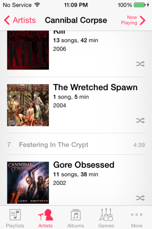 Song not being removed on iPhone 4 with iOS7