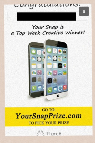 Snapchat iPhone 6 coupon real or fake - 1