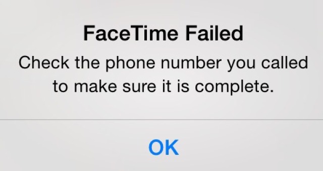 FaceTime failed and other iPhone problems